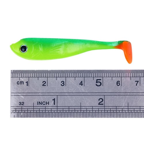 5Pcs Soft Baits Fishing Lures Set 6.5cm-3g DIY Jigging Head Jig