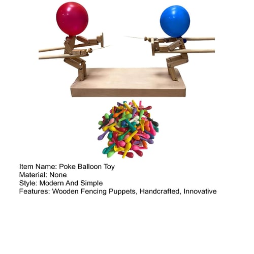 Balloon Bamboo Man Battle Wooden Bots Battle Game Two-Player Fast