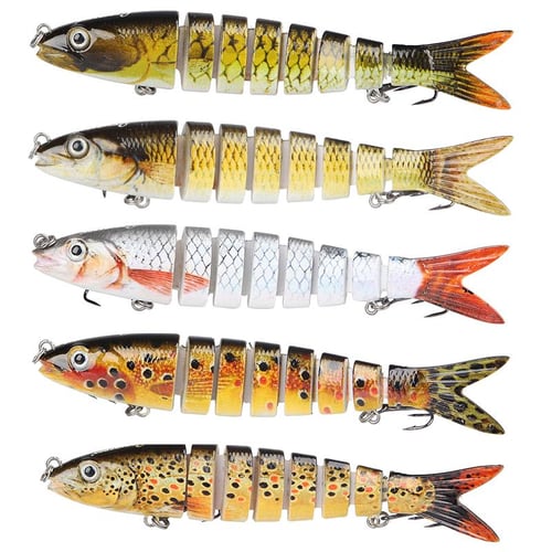 1Pc Small Multi Jointed Fishing Lure Lifelike 6 Segments Swimbait