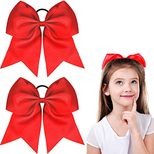 Glitter Cheer Bows - Cheerleading Softball Gifts for Girls and Women Team  Bow with Ponytail Holder Complete your Cheerleader Outfit Uniform Strong