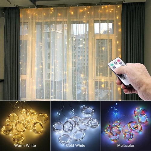USB LED Curtain String Lights Flash Fairy Garland Remote Control For New  Year Christmas Outdoor Wedding Party Home Decor - buy USB LED Curtain  String Lights Flash Fairy Garland Remote Control For