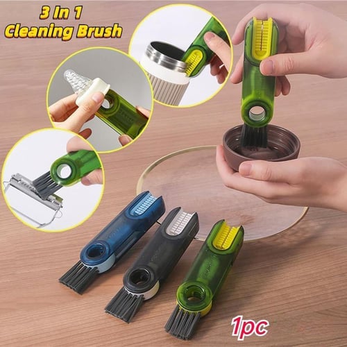 1pc 3 In 1 Tiny Bottle Cup Lid Detail Brush Straw Cleaner Tools