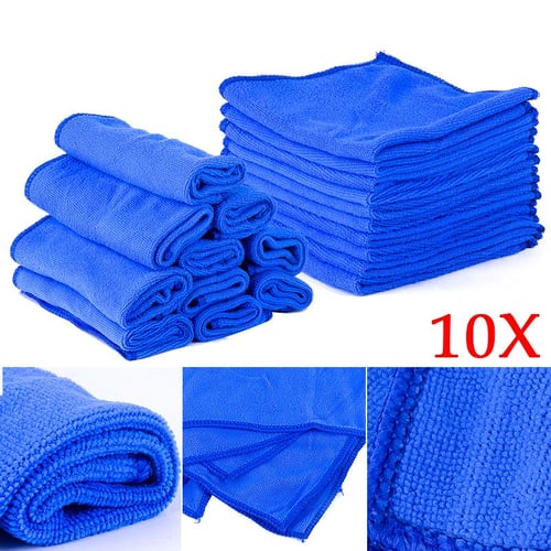 10pcs Durable Microfiber Auto Car Cleaning Towels Soft Absorbent Wash Towel  Cloths Duster (Size:30x30cm)