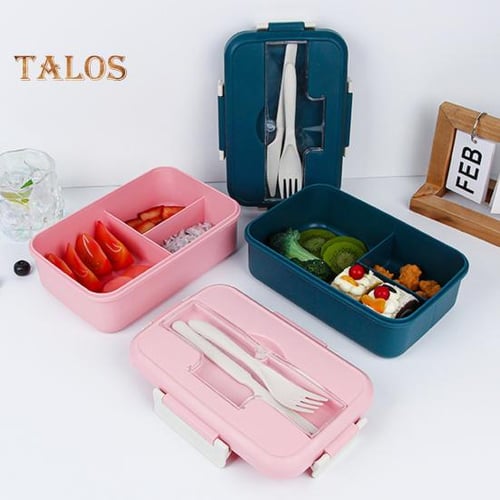 2.05/2.15L Leak-Proof Lunch Box with Grid Design Spacious and Convenient  Food Container for Home, Office, or School