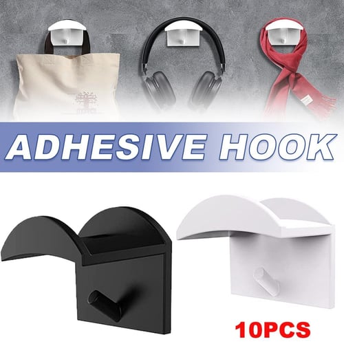 PDTO 10PCS Self-Adhesive Hat Hook Rack Wall Mounted Hat Organizer