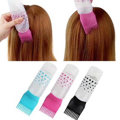 6pcs Hair Dye Comb Bottle Scalp Bottle Applicator Root Bottle Hair