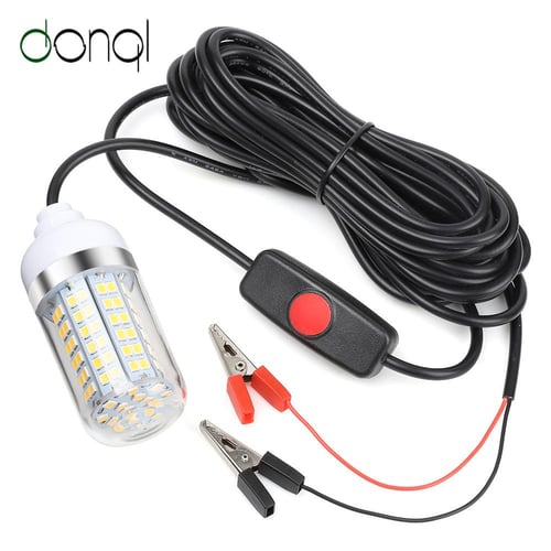 Outdoor Led Fishing Light Underwater Fish Finder Lamp Ac/dc12v/24v  Waterproof Fish Lure Light with 5m Power Cord 