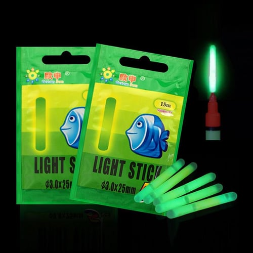 50Pcs Light Fishing Fluorescent Float Night Dark Glow Stick Night