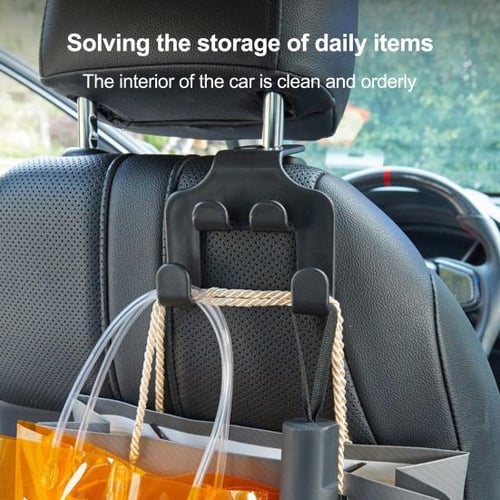 Multifunctional Car Hook Seat Back Double Hooks For Purses And Bags Hanger  Accessories Mounted Vehicle Interior Drink Cup Holder Phone Rear Bracket