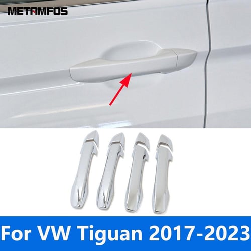 Carbon Fiber Türgriff Abdeckung Trim Fit für Volkswagen VW POLO MK6 AW BZ  2017 ~ 2023