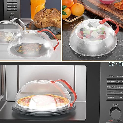 1pc Magnetic Microwave Food Cover With Steam Vent, Microwave Splatter Lid,  Transparent Microwave Plate Cover, Cooking Anti-splash Guard For Oven &  Kitchen Tool