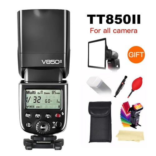 Godox V850II GN60 2.4G wireless X System Speedlite Li-ion Battery Flash  Light with Car Charger for Canon Nikon Sony Camera - sotib olish Godox  V850II GN60 2.4G wireless X System Speedlite Li-ion