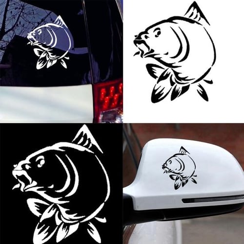 2 Pieces Fish Teeth Mouth Stickers Skeleton Fish Stickers Fishing
