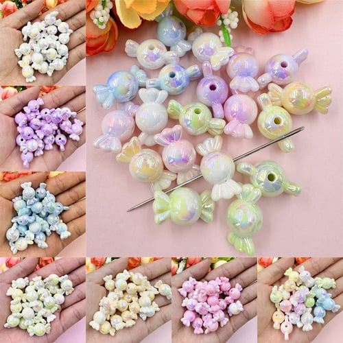 Bead Bracelet Making Kit with Mixed Color Letter Fish Star Flower