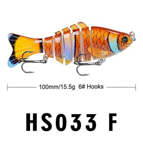 5 Sections Bionic Lures 10cm 12.1g Fishing High Simulation Lures