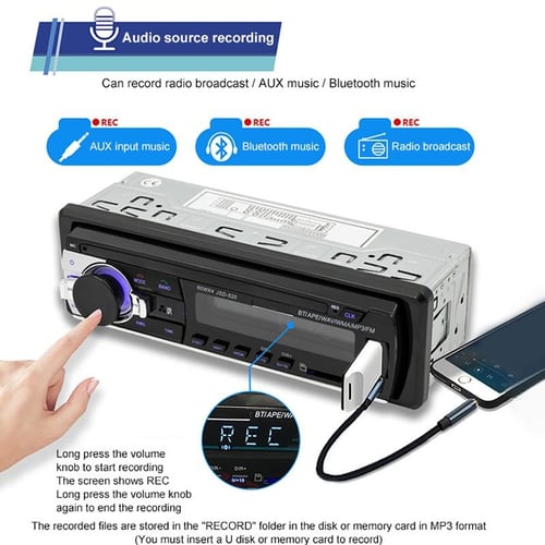 Bluetooth Car Stereo, AM FM Radio Receiver, Vehicle Navigation Location,  Audio Record, Voice Assistant, APP Control, Dual USB/SD/AUX Port, Support