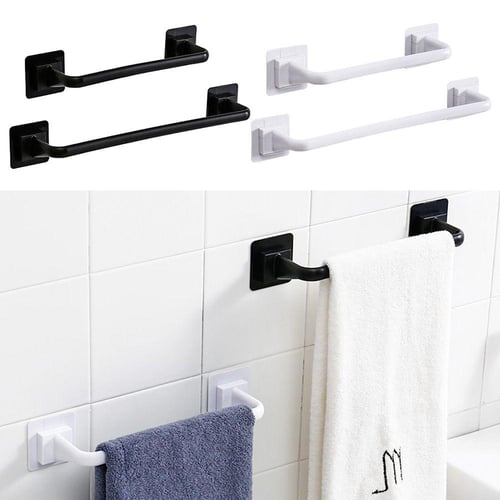 Joom Self-Adhesive Paper Towel Holder Under Cabinet Towel Holder/Hand Towel  Bar-Self-Adhesive Hanging on The Wall,Toilet Tissue Roll Paper Holder, No