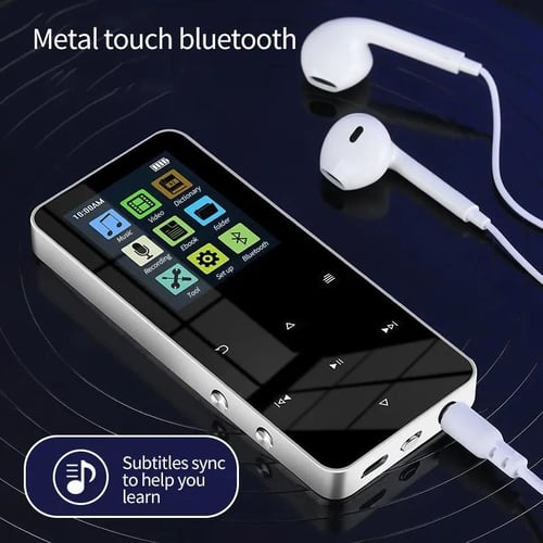 H9 Metal MP4 Player Bluetooth 5.0 Built-in Speaker 3.8inch Full Touch