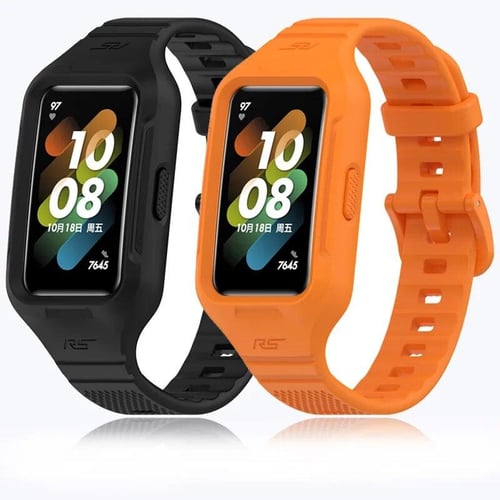 Cheap Silicone Strap for Huawei Band 8 7 6 / Honor Band 7 6 Wristband  Straps Replacement Bracelet Belt for Band 8 Screen Protector Film