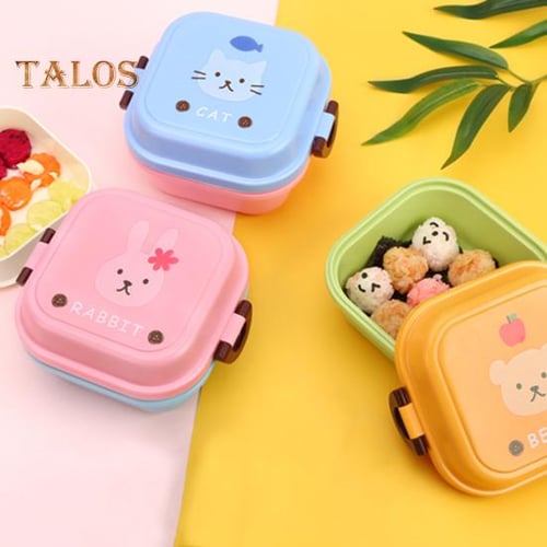 2.05/2.15L Leak-Proof Lunch Box with Grid Design Spacious and Convenient Food  Container for Home, Office, or School 