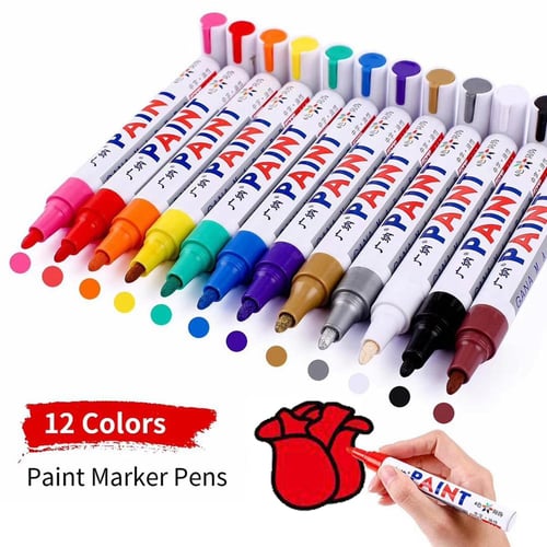 10 Colors Acrylic Paint Metallic Markers Set Water-Based Art