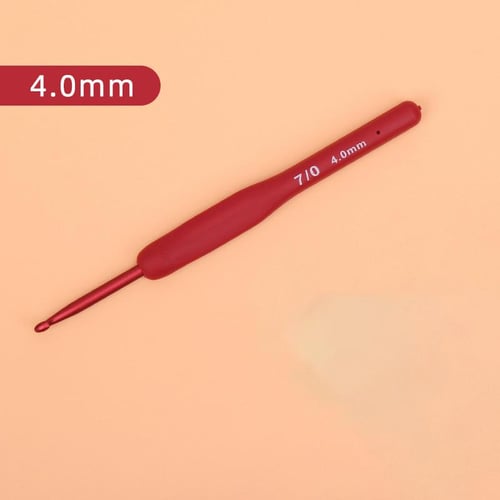1PC Japan With Silicone Handle Red Crochet Hook 1.8-6.5mm Resin Knitting  Needles Aluminum - buy 1PC Japan With Silicone Handle Red Crochet Hook