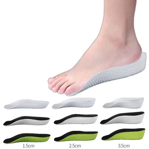 2 Pairs Heel Lift Inserts Height Increase Insole Invisible Heightening  Insole Sillicone 3-Layer Heel Support Insoles Height-Adjustable Shoe Pads  Foot Cushi - Gray