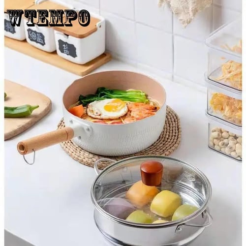 Milk Pot Non-stick Pot Baby Food Supplement Pot Small Stockpot Dormitory  Instant Noodle Pot Baby Hot Milk Pot Kitchen Pot