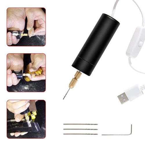 Mini Electric Hand Drill USB Jewelry Drill Set for DIY Jewelry Craft Making  Tool