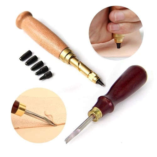 Leather Waxed Thread Stitching Needles Awl Hand Tools Kit for DIY
