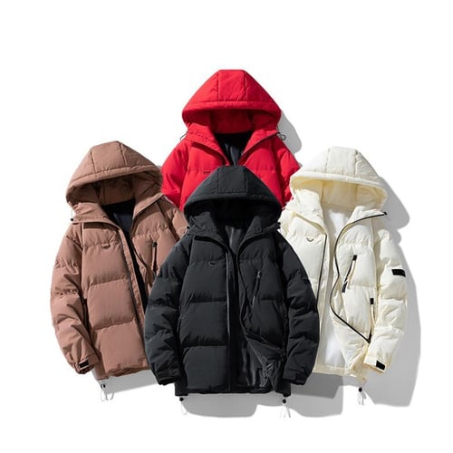 Winter Cotton Padded Coat Men's Warm Korean Fashion Casual Hooded