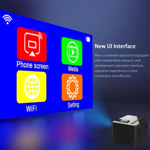 HY300 Portable Smart Android Mini Projector with 5G WIFI 6, Max 4K  Resolution, Bluetooth Video Projectors 