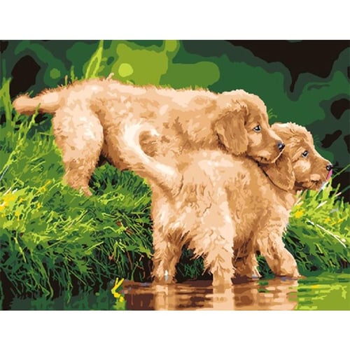 Diy Diamond Painting Spaniel Art Dog Paintings Dog Cross Stitch