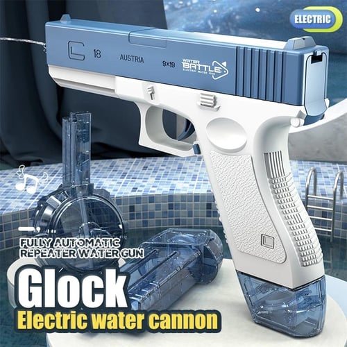 New Water Gun Electric Glock Pistol Shooting Toy Full Automatic Summer  Beach Toy For Kids Children Boys Girls Adults