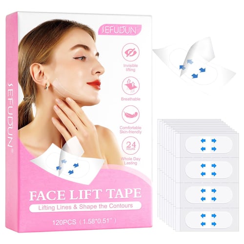 Face Lift Tape Invisible,Invisible Face Lifter Tape,Face Tape Lifting  Invisible,Instant Face Lift Sticker, Facelift Tape for Face Invisible with  Bands