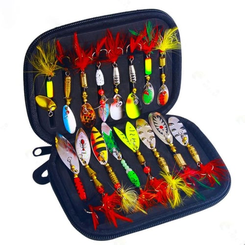 16PCS Spinner Lures Metal Bait Fishing Lure Spinnerbait Bass Trout Salmon  Hard Metal Spinner Baits Kit With Tackle Box - buy 16PCS Spinner Lures  Metal Bait Fishing Lure Spinnerbait Bass Trout Salmon