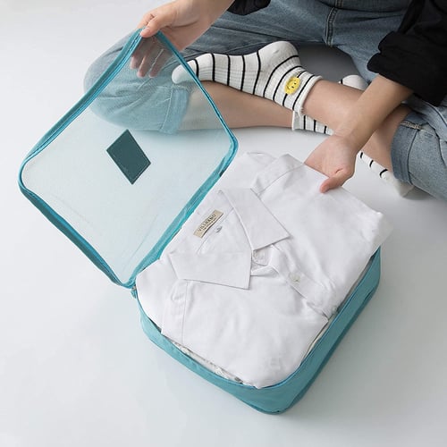 7pcs Travel storage bags, luggage, underwear, organizing bags, travel  clothes, shoes, bags, business trips