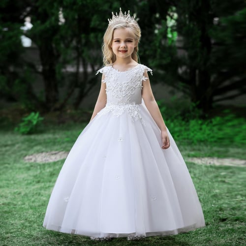 Girls' Dress Princess Dress Wedding Dress Tug Dress Flower Girl Birthday  Dress