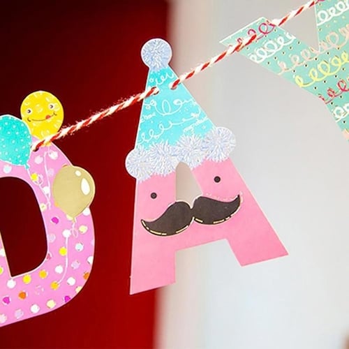 Lovely Dancing Ballet Girl Banner Hanging Bunting Kindergarten Party  Decoration