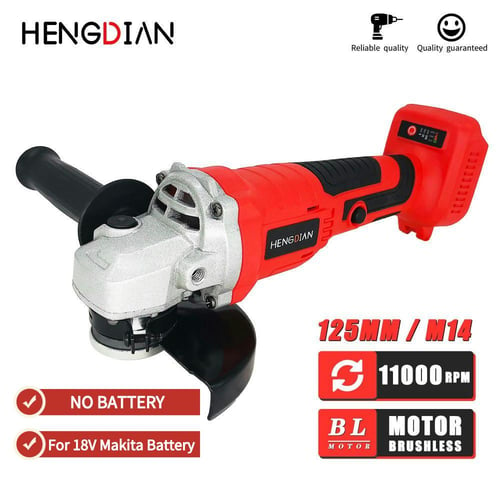 125/100mm Brushless Cordless Angle Grinder 4 Variable Speed Electric  Grinding Machine Power Tools For Makita