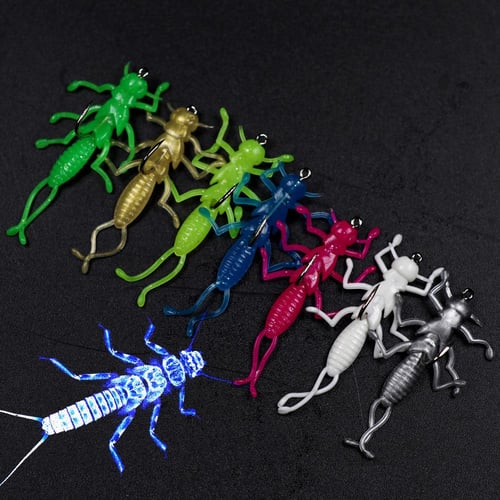 Fishing Lures Spinners Baits Set 6pcs Multi Colored Mini Rooster Tail  Fishing Spinners Lures Baits Hard Metal Jig Lures for Bass Bluegill Crappie