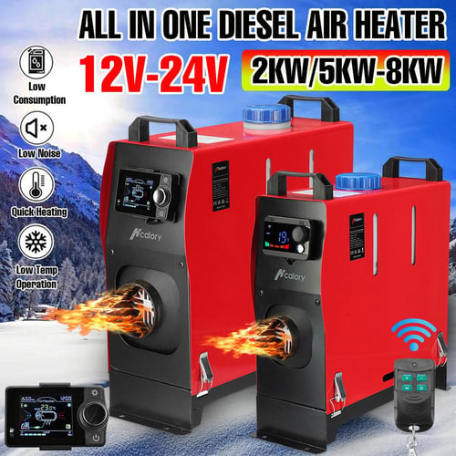 5KW 12V 24V car Diesel Air Heater Vehicle Heater Set 4 Holes