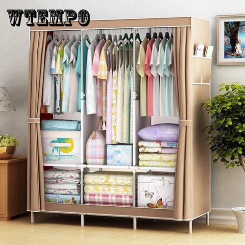 Bedroom Clothes Hanging Storage Wardrobe Dormitory Storage Cabinet