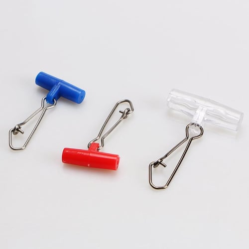 10pcs Fishing Zip Slider Beads Fishing Line Snap Hook Connector Terminal Tackle  Line Rigs 