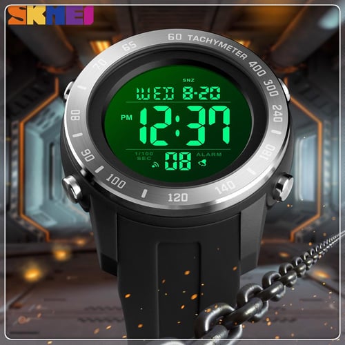 Men's Digital Sports Watch Waterproof Military Stopwatch Countdown Auto  Date Alarm