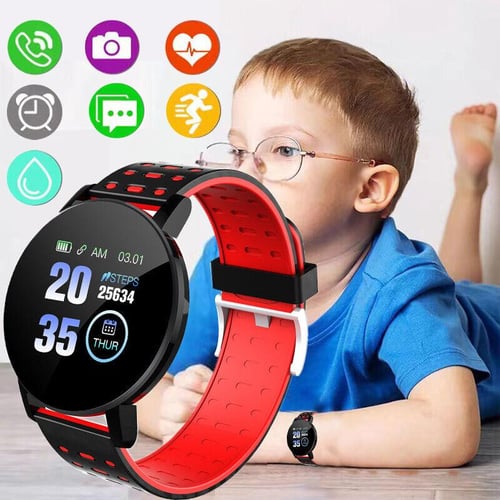 Smart Watch Kid Heart Rate Monitor Inch Bluetooth Led Digital