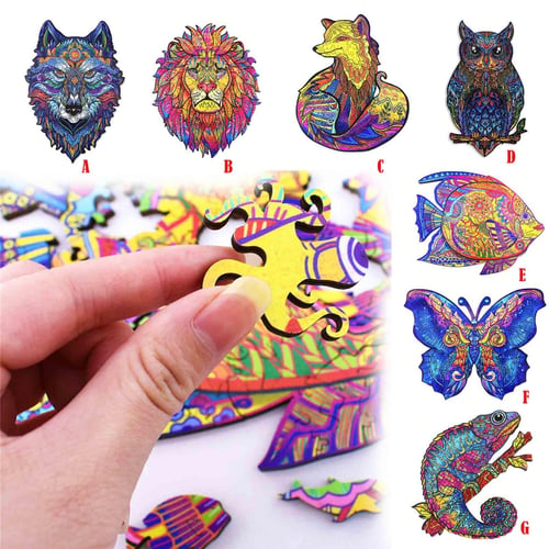 Wooden Puzzles, Uniquely Shaped Puzzle Pieces