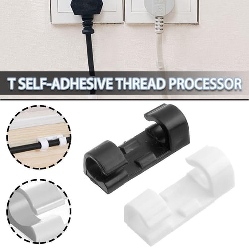 Self-adhesive Wall Wire Cable Organizer Holder Hide Fixing Clamp 4 Colors  Optional 