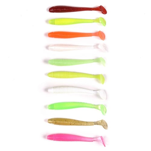 20PCS Soft Fishing Lures for Bass, Soft Paddle Tail Fishing