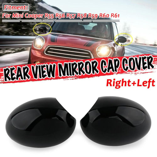 Gloss Black Car Door Side Wing Rearview Mirror Cover Caps For BMW Mini  Cooper R55 R56 R57 R58 R59 R61 Rear View Mirror - buy Gloss Black Car Door  Side Wing Rearview